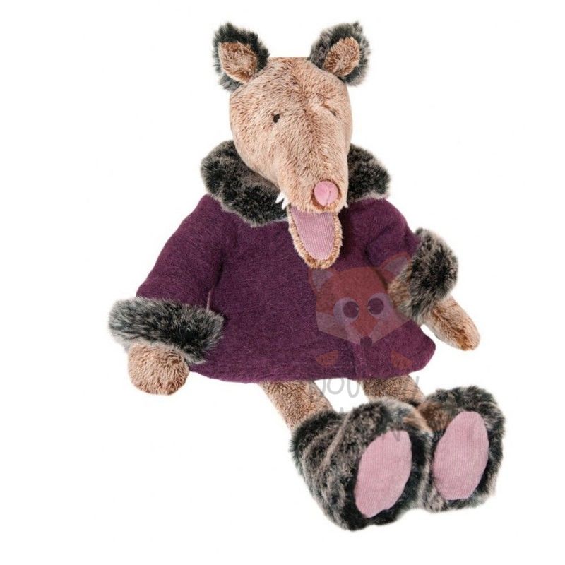  once upon a time charles the wolf soft toy grey purple 